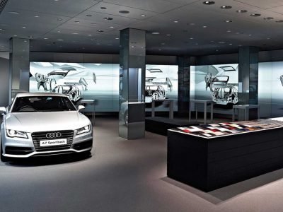 Gietvloer autoshowroom